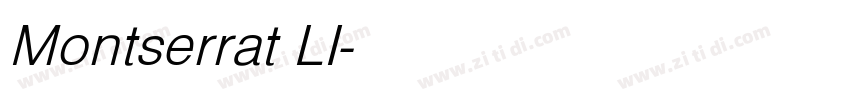 Montserrat LI字体转换